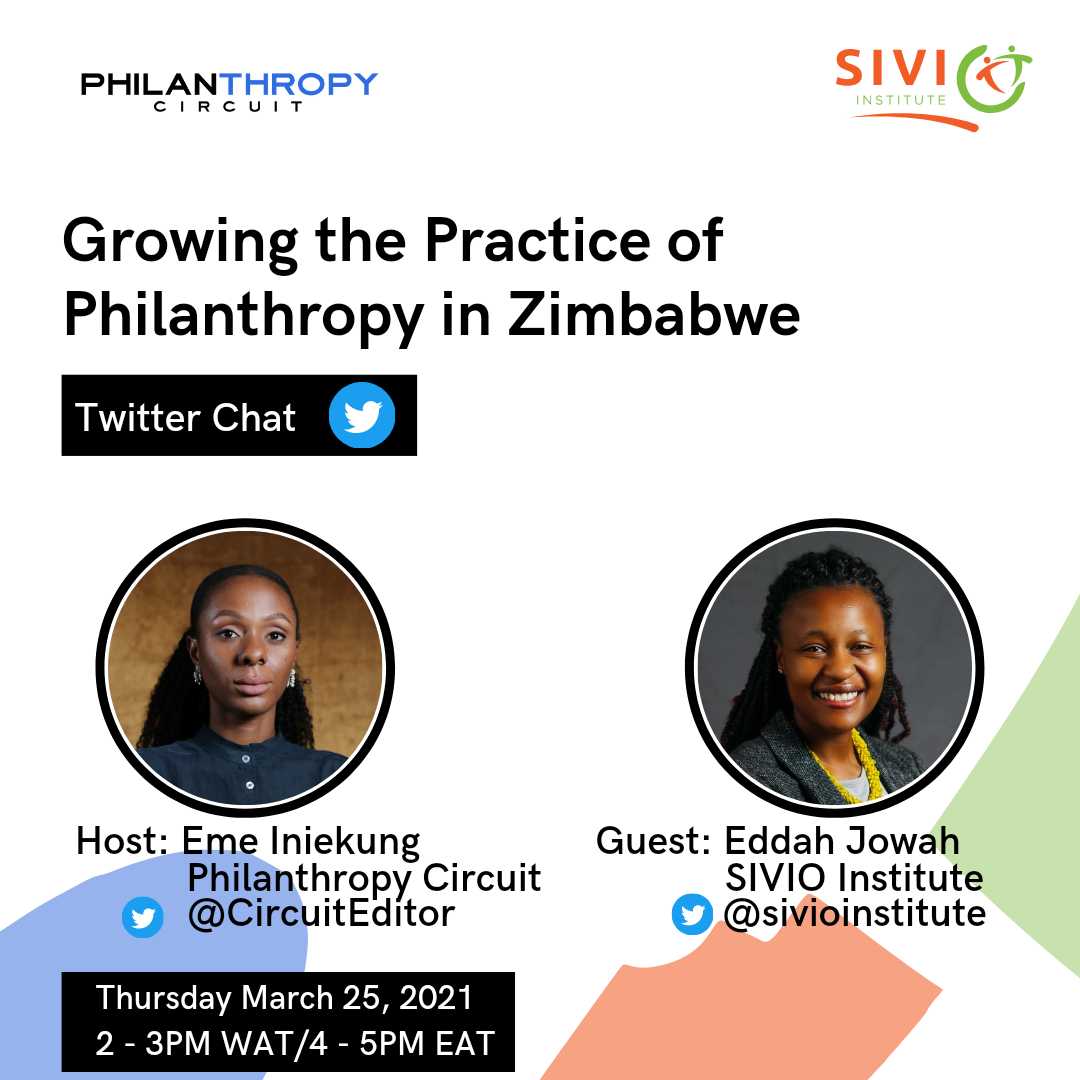 Philanthropy Circuit - Twitter Chat - March 2021 - Growing the Practice of Philanthropy in Zimbabwe