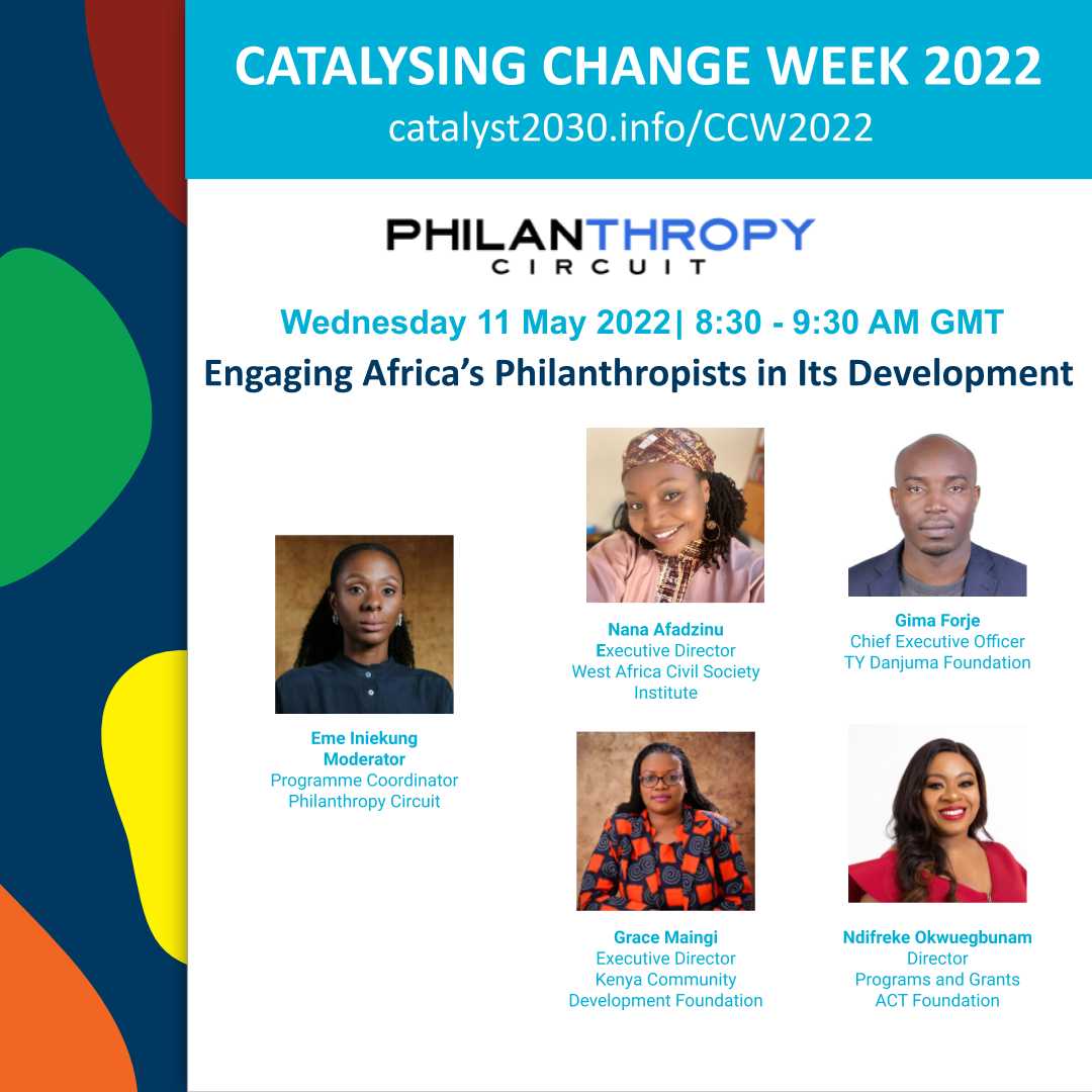 Philanthropy Circuit - Online Events - Catalysing Change Week 2022 - Engaging Africa's Philanthropists in Its Development