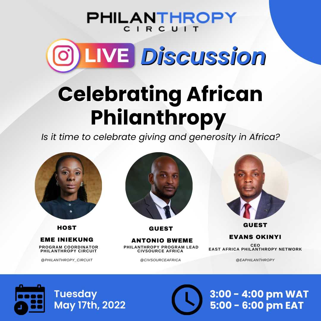 Philanthropy Circuit - Online Events - Instagram Live Discussion - Celebrating African Philanthropy